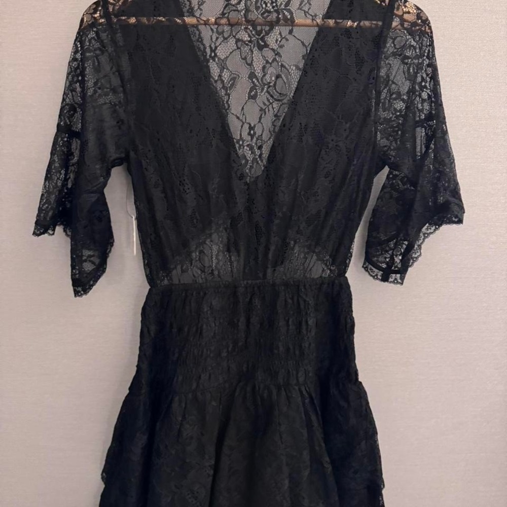 Free People Reversible Lala Lace Mini Dress Black Size‎ Small NWT MSRP $128 - Picture 6 of 6